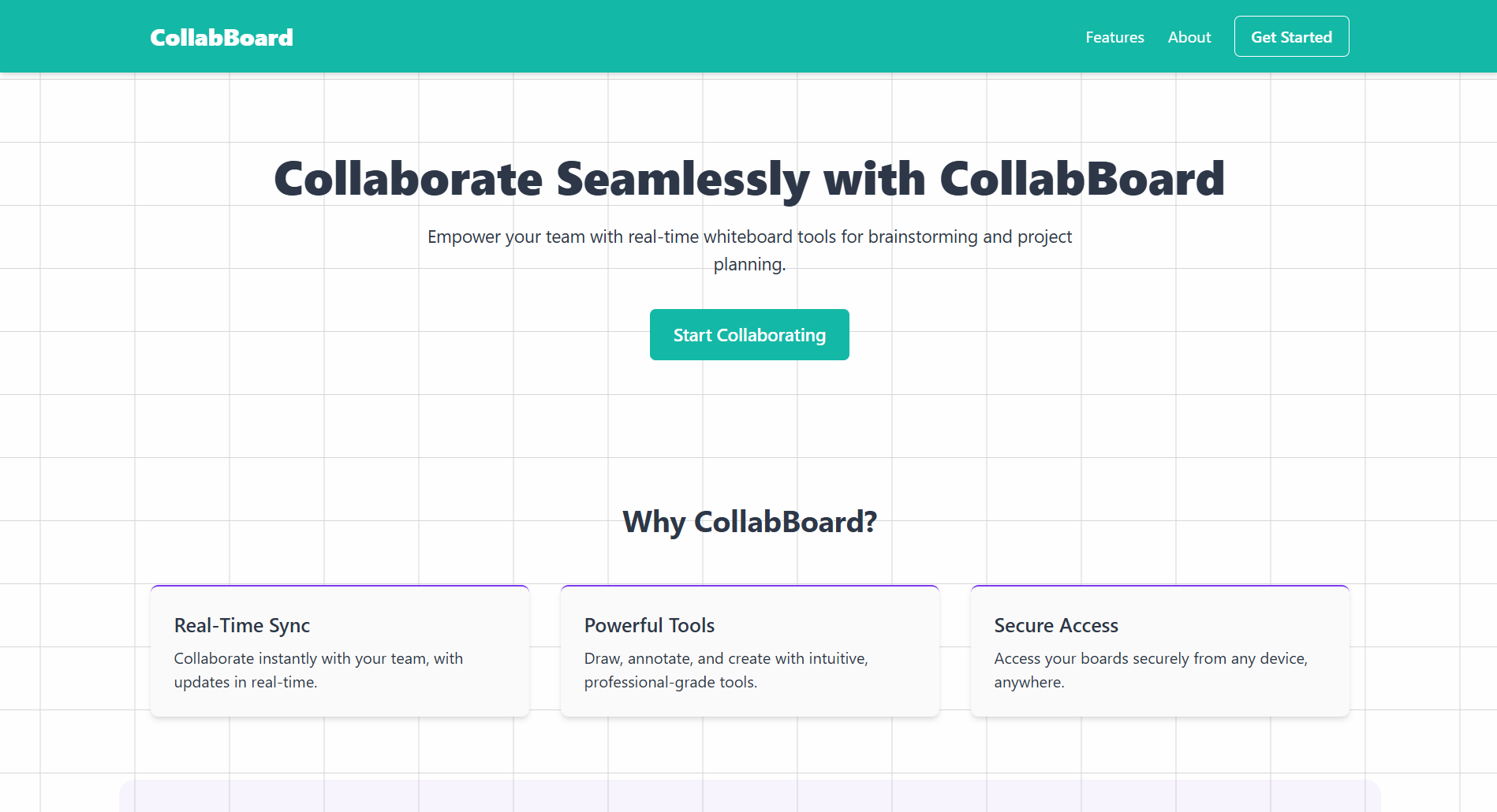 CollabBoard - Collaborative whiteboard platform project screenshot